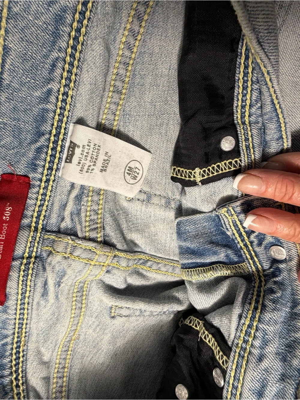 Levis Demi Boot 508 Light Wash Jeans - Classic Straight Fit Sz 27 - Picture 5 of 12